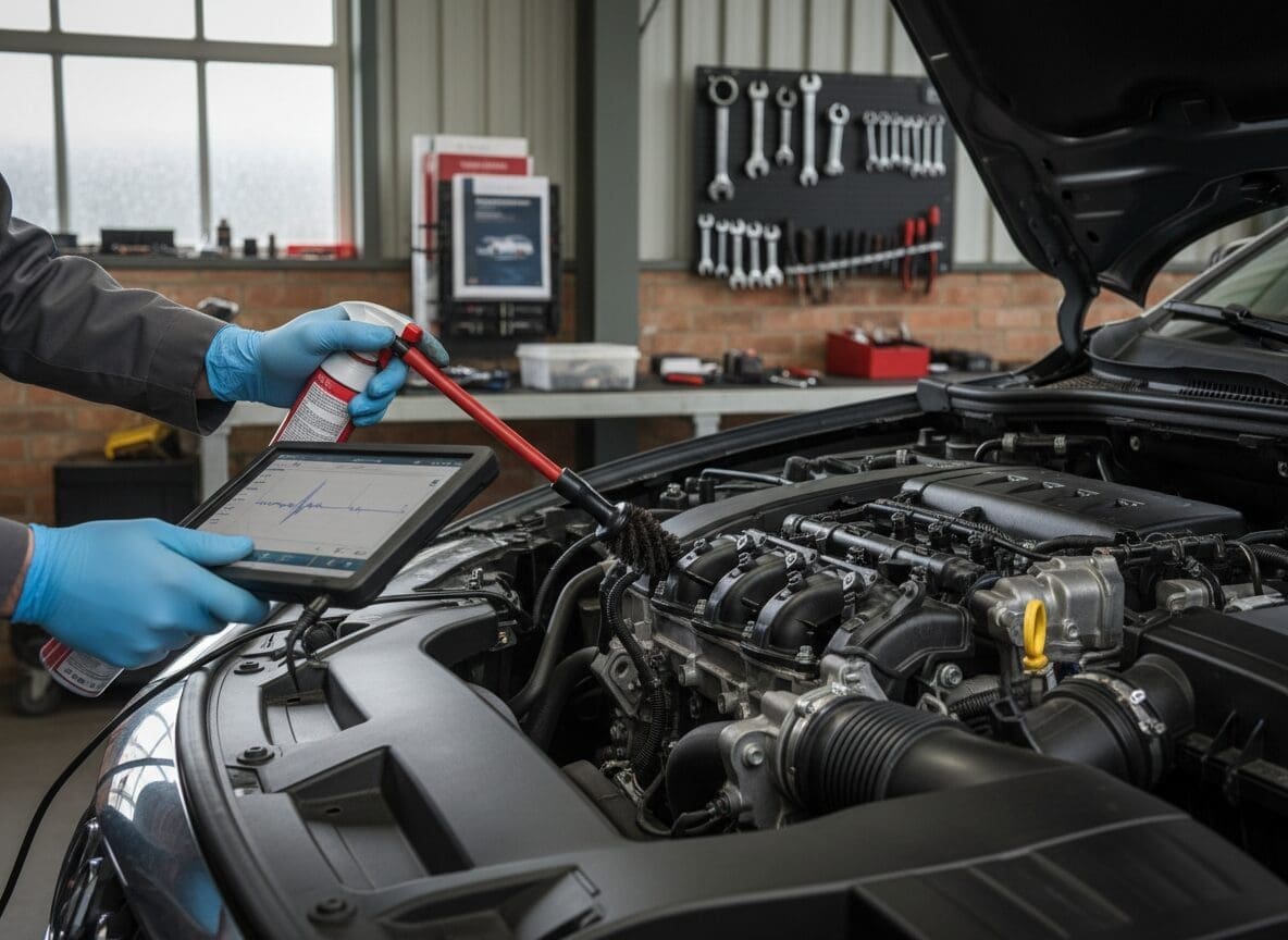 EGR valve reset and delete procedure on a diesel engine