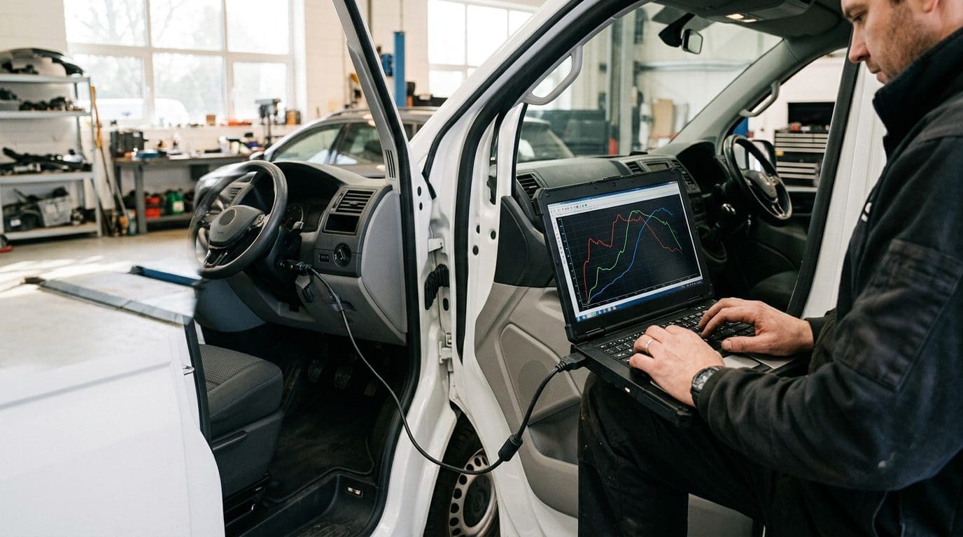 Ford Transit tuning setup focused on driveability and towing torque