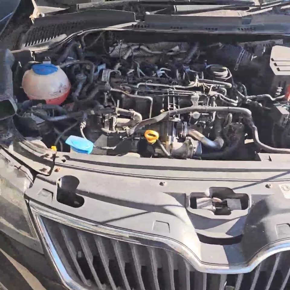 Skoda diesel engine bay during an inspection at Pro Remapping