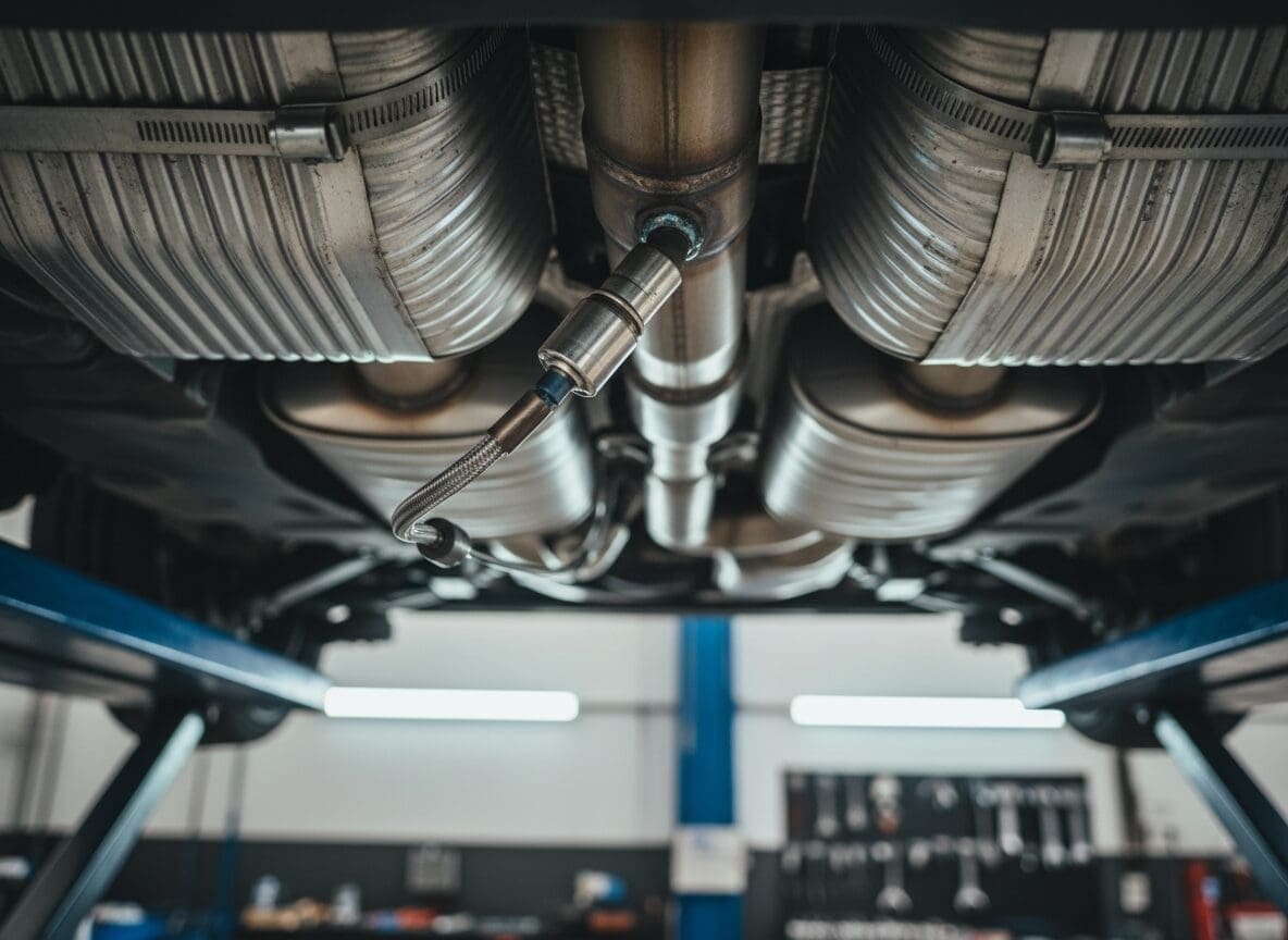 NOx sensor fitted in the exhaust system of a diesel vehicle